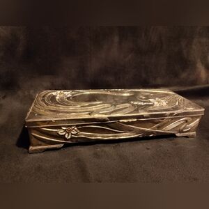 Victorian HEAVY Victor Silver, Silver Plate  High Relief Jewelry Casket c.1880